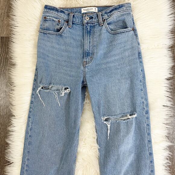 Abercrombie & Fitch Womens 90s Relaxed Jean High Rise Size 26/2L Denim A&F - Picture 4 of 6